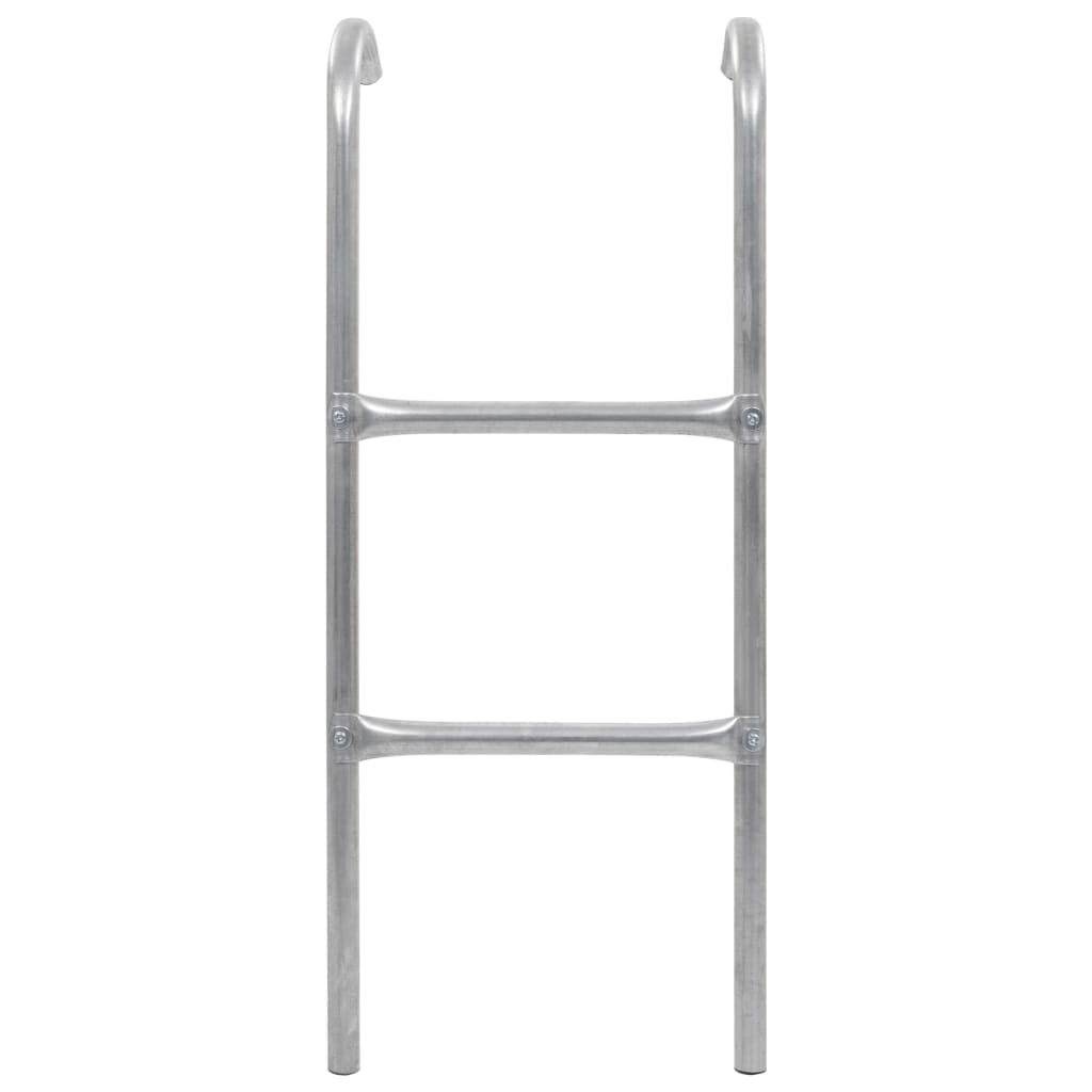 vidaXL Échelle de trampoline à 2 marches Acier Argenté 72 cm
