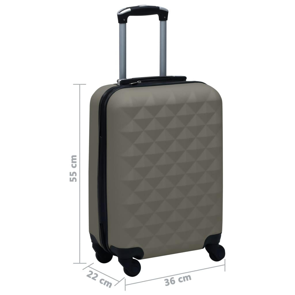 vidaXL Valise rigide Anthracite ABS