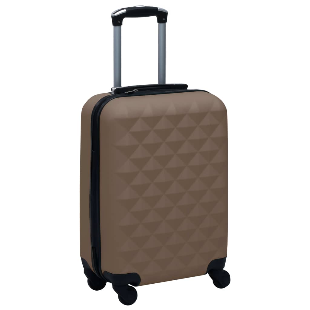 vidaXL Ensemble de valises rigides 2 pcs Marron ABS