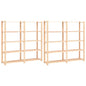 vidaXL Étagères de rangement à 5 niveaux 2pcs 170x38x170 cm Pin 500 kg