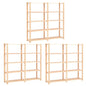 vidaXL Étagères de rangement à 5 niveaux 3pcs 170x38x170 cm Pin 500 kg