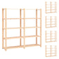 vidaXL Étagères de rangement à 5 niveaux 5pcs 170x38x170 cm Pin 500 kg