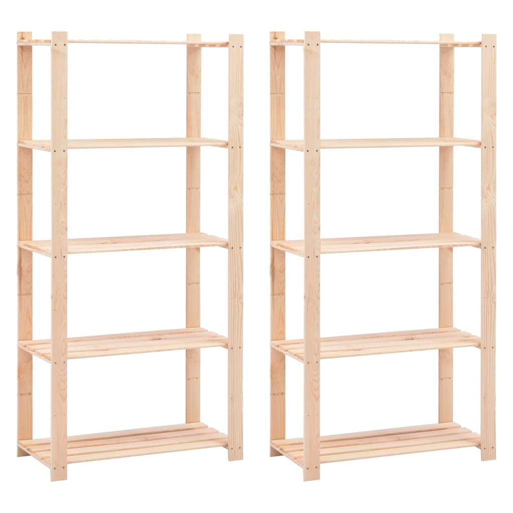 vidaXL Étagères de rangement à 5 niveaux 2 pcs 80x38x170 cm 250 kg