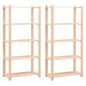 vidaXL Étagères de rangement à 5 niveaux 2 pcs 80x38x170 cm 250 kg