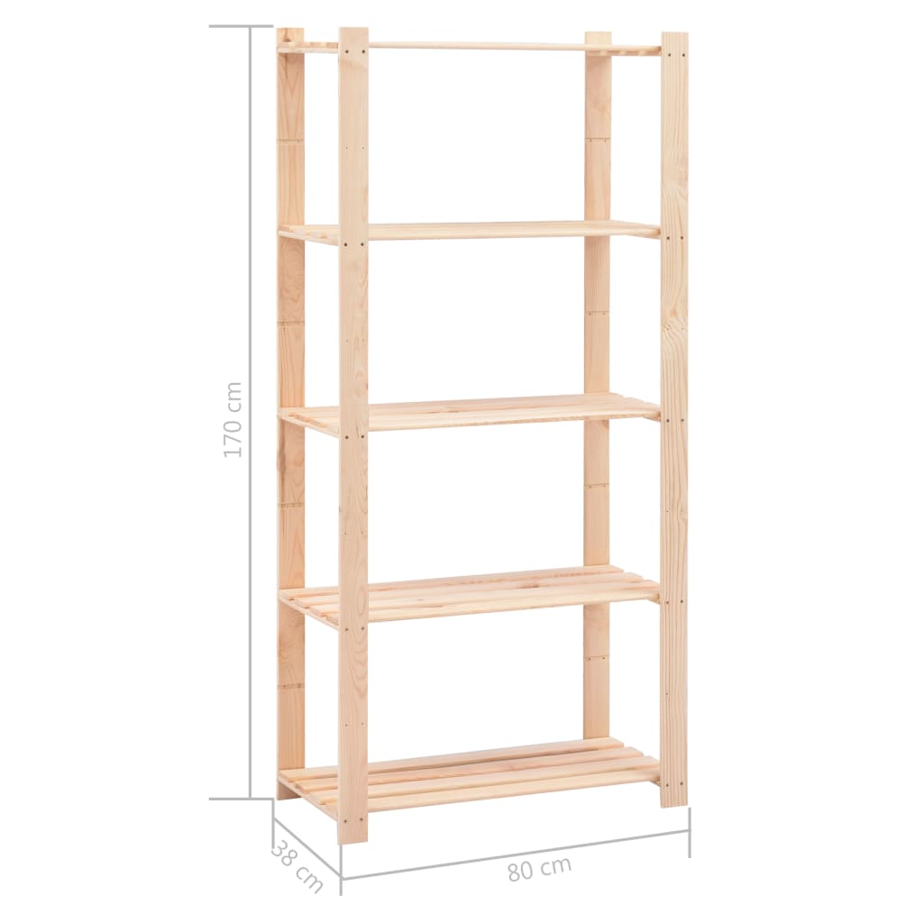 vidaXL Étagères de rangement à 5 niveaux 2 pcs 80x38x170 cm 250 kg