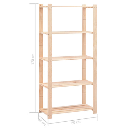 vidaXL Étagères de rangement à 5 niveaux 2 pcs 80x38x170 cm 250 kg