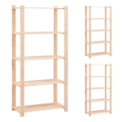 vidaXL Étagères de rangement à 5 niveaux 3 pcs 80x38x170 cm Pin 250 kg