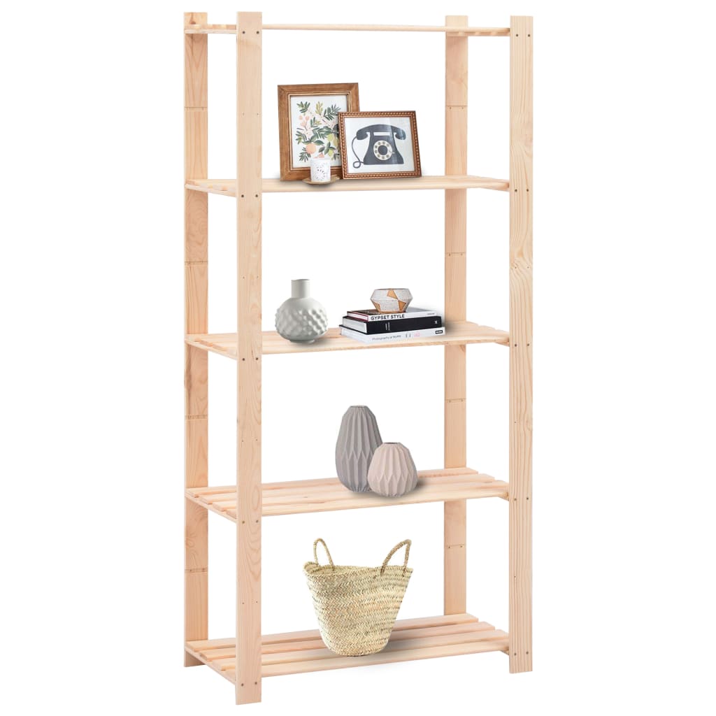 vidaXL Étagères de rangement à 5 niveaux 3 pcs 80x38x170 cm Pin 250 kg