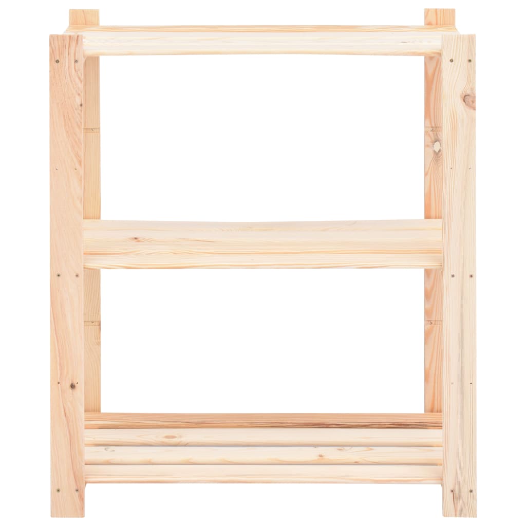 vidaXL Étagères de rangement à 3 niveaux 2 pcs 80x38x90 cm Pin 150 kg
