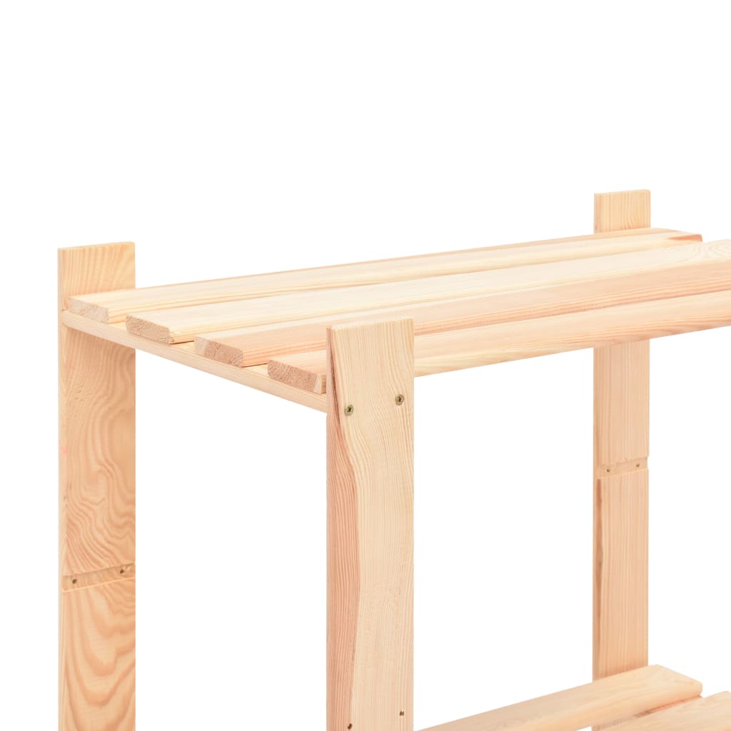 vidaXL Étagères de rangement à 3 niveaux 2 pcs 80x38x90 cm Pin 150 kg