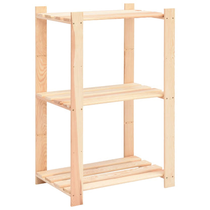 vidaXL Étagères de rangement à 3 niveaux 3 pcs 60x38x90 cm Pin 150 kg