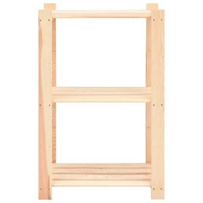 vidaXL Étagères de rangement à 3 niveaux 3 pcs 60x38x90 cm Pin 150 kg