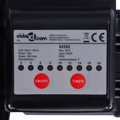 vidaXL Pompe de filtration à sable avec minuterie 550 W 50 L