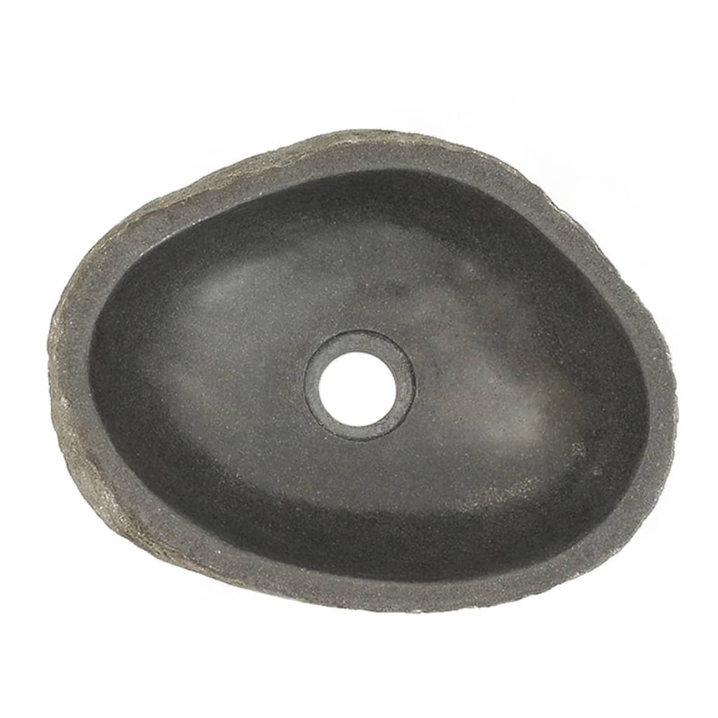 vidaXL Lavabo en pierre de rivière Ovale 29-38 cm