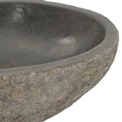 vidaXL Lavabo en pierre de rivière Ovale 29-38 cm