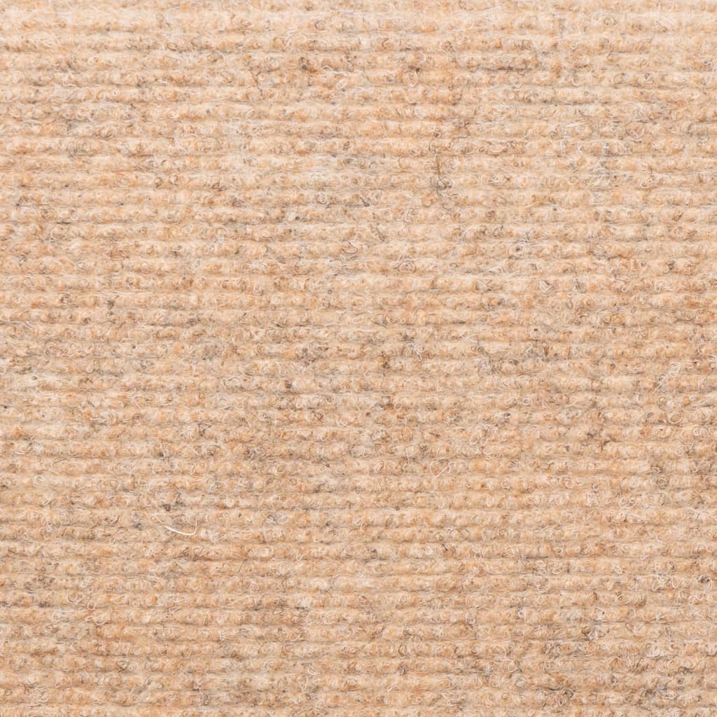 vidaXL Tapis d'escalier 15 pcs Tissu aiguilleté 65x21x4 cm Marron