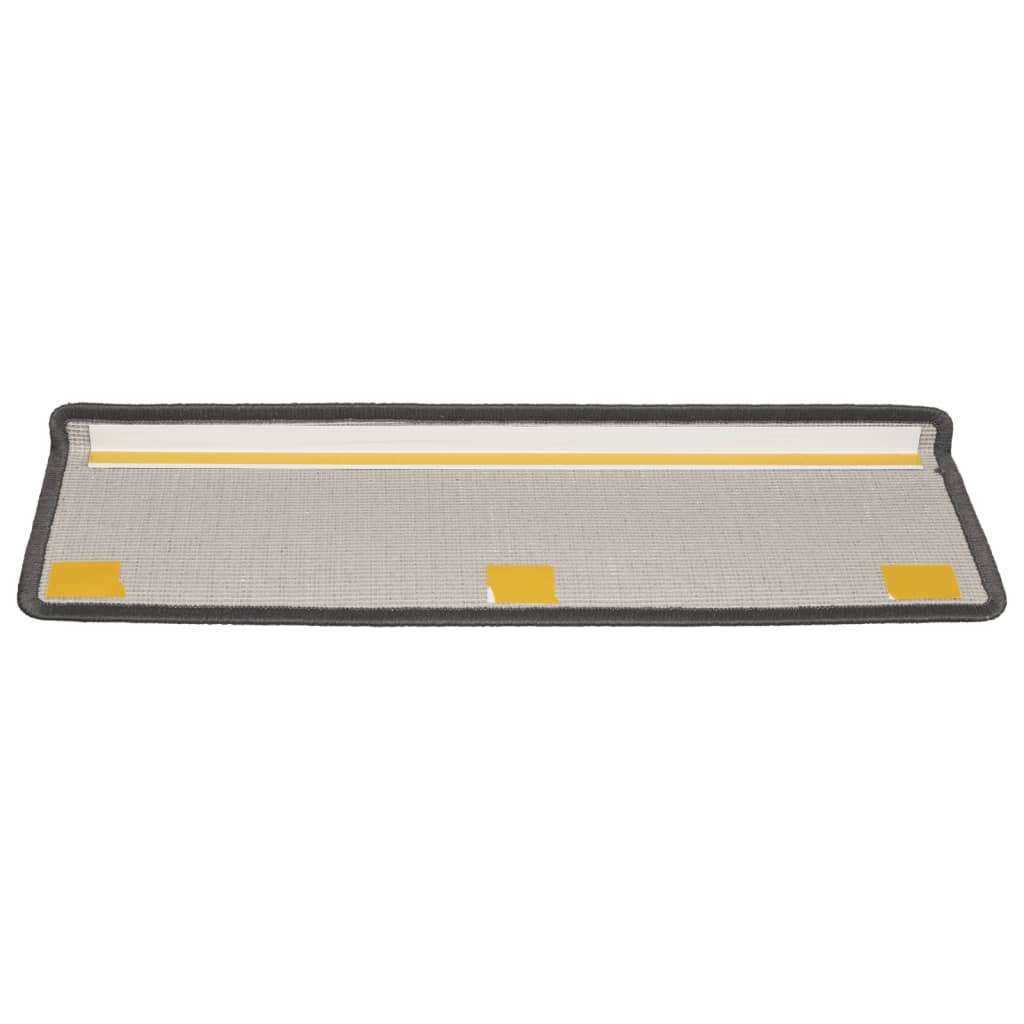 vidaXL Tapis d'escalier 15 pcs 65x21x4 cm Gris foncé
