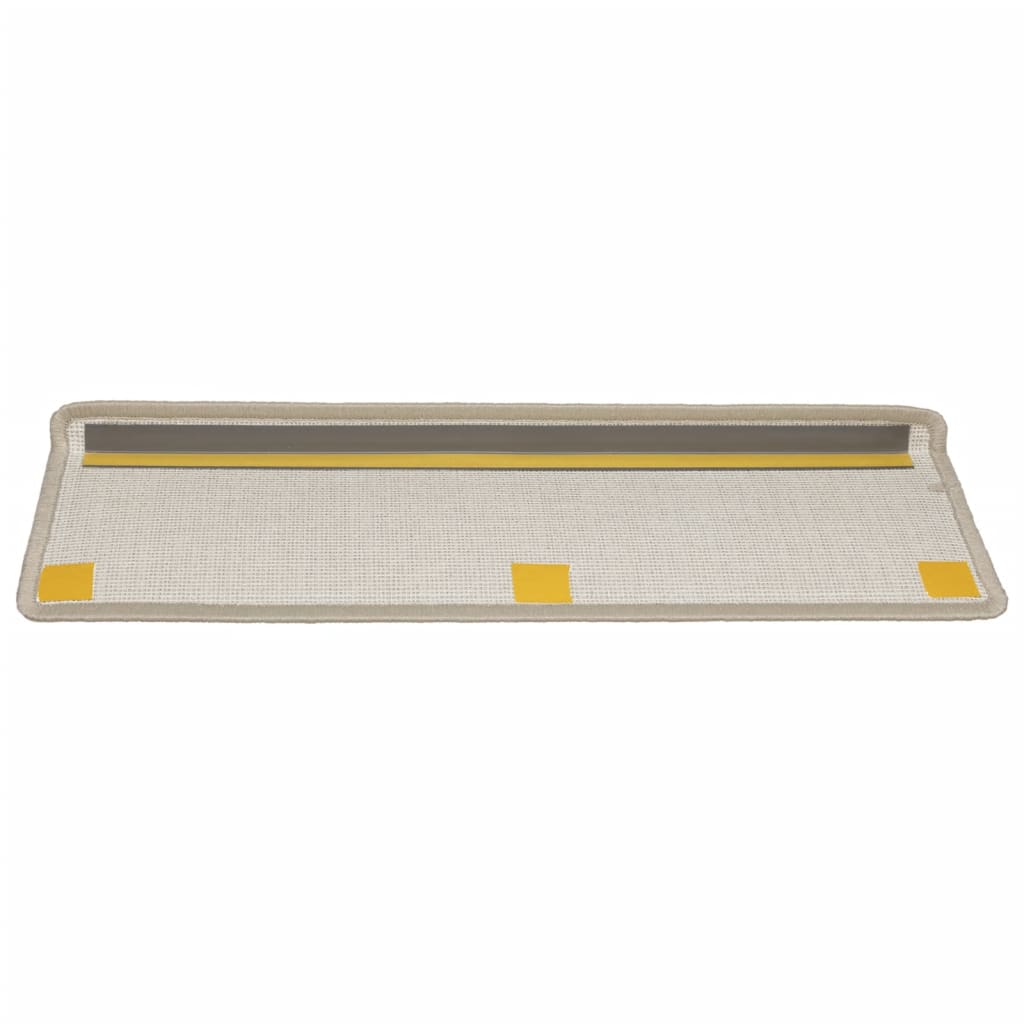 vidaXL Tapis d'escalier 15 pcs 65x21x4 cm Taupe
