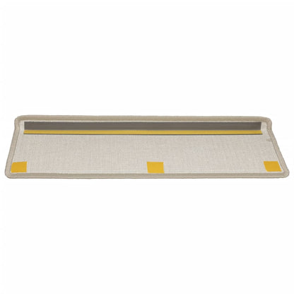 vidaXL Tapis d'escalier 15 pcs 65x21x4 cm Taupe