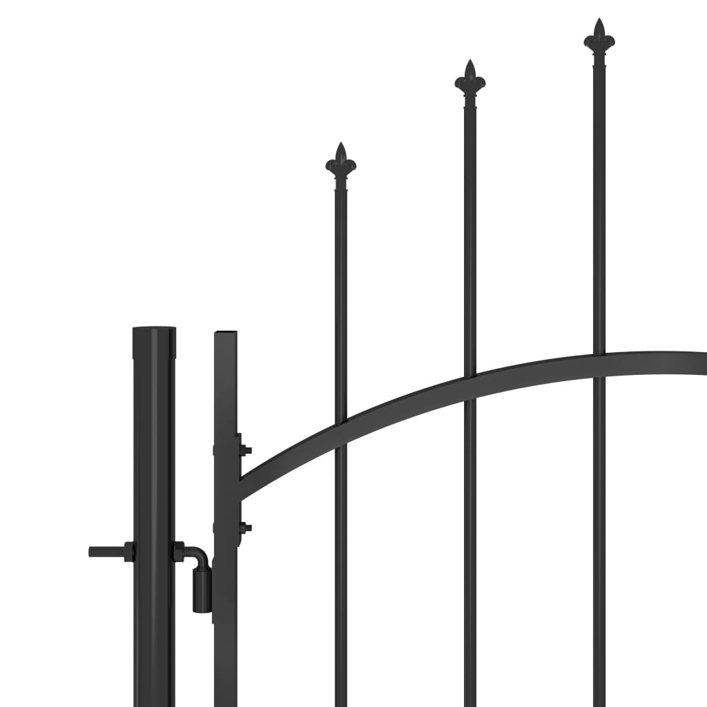 vidaXL Portail de jardin Acier 1x2,2 m Noir