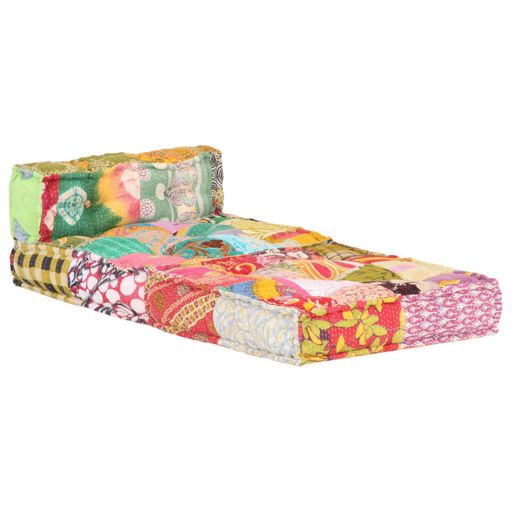 vidaXL Pouf modulaire Patchwork Tissu