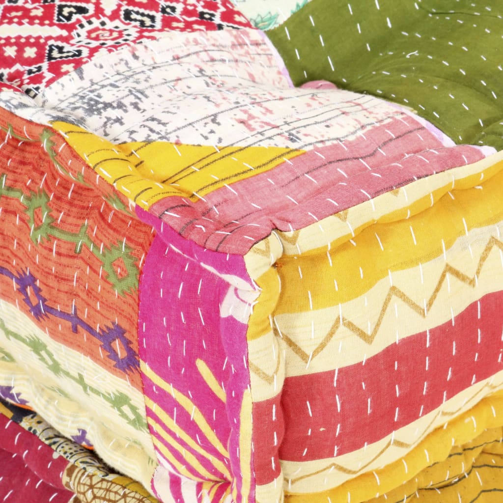 vidaXL Pouf modulaire Patchwork Tissu