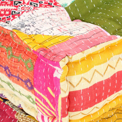 vidaXL Pouf modulaire Patchwork Tissu