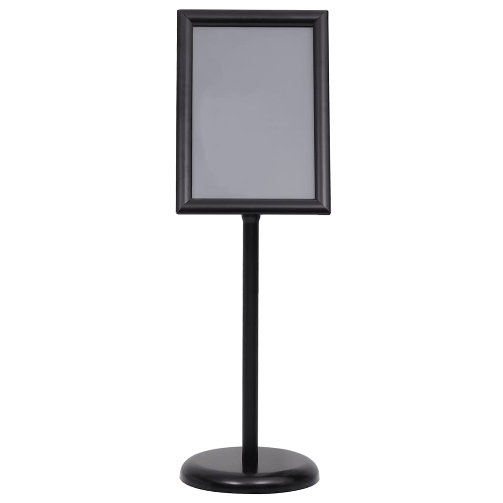 vidaXL Support d'affiche A3 sur pied Noir Alliage d'aluminium