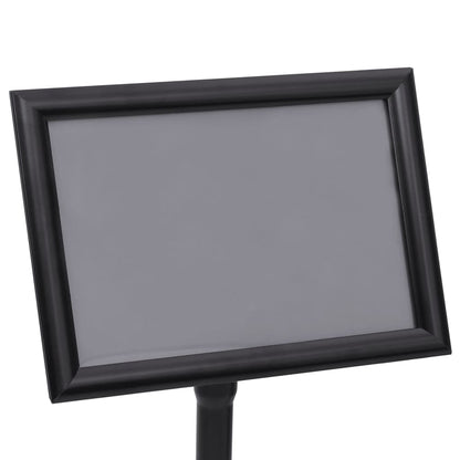 vidaXL Support d'affiche A3 sur pied Noir Alliage d'aluminium
