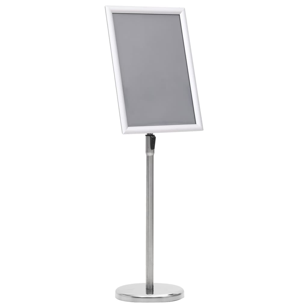 vidaXL Support d'affiche A3 sur pied Argenté Alliage d'aluminium
