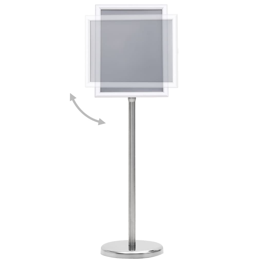 vidaXL Support d'affiche A4 sur pied Argenté Alliage d'aluminium