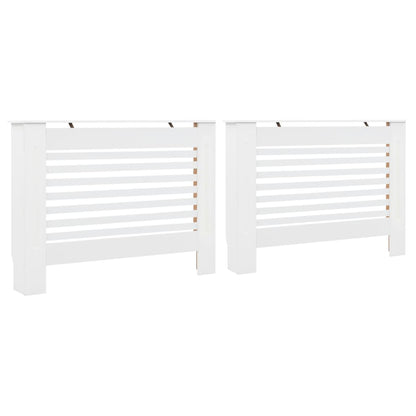 vidaXL Cache-radiateurs 2 pcs Blanc 112x19x81,5 cm MDF