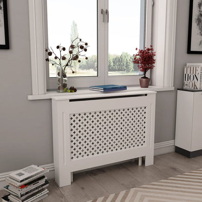 vidaXL Cache-radiateurs 2 pcs Blanc 112x19x81,5 cm MDF