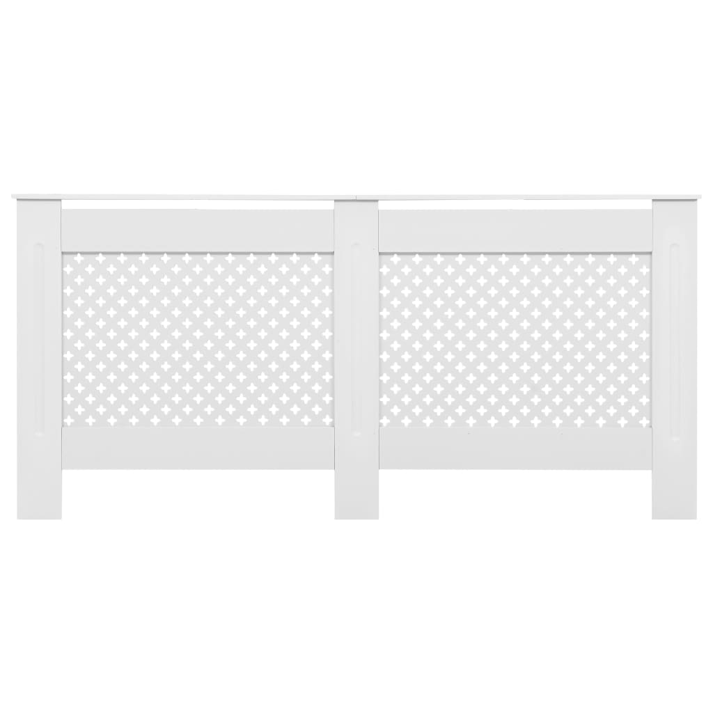 vidaXL Cache-radiateurs 2 pcs Blanc 172x19x81,5 cm MDF