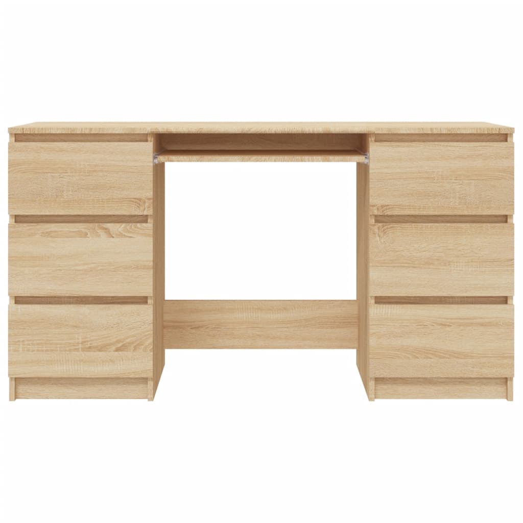 vidaXL Bureau Chêne sonoma 140x50x77 cm Aggloméré