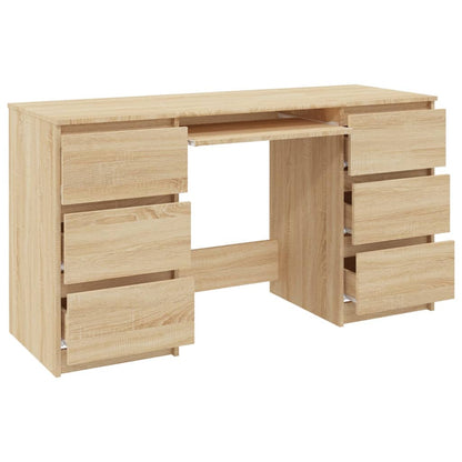 vidaXL Bureau Chêne sonoma 140x50x77 cm Aggloméré
