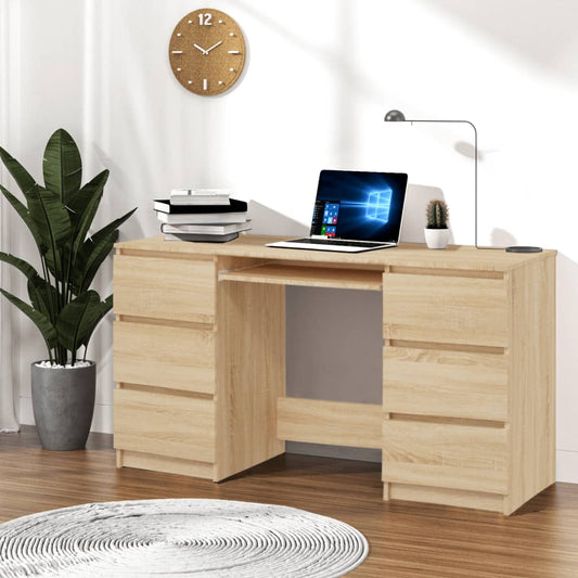 vidaXL Bureau Chêne sonoma 140x50x77 cm Aggloméré
