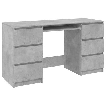 vidaXL Bureau Gris béton 140x50x77 cm Aggloméré