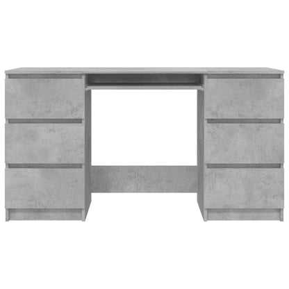 vidaXL Bureau Gris béton 140x50x77 cm Aggloméré