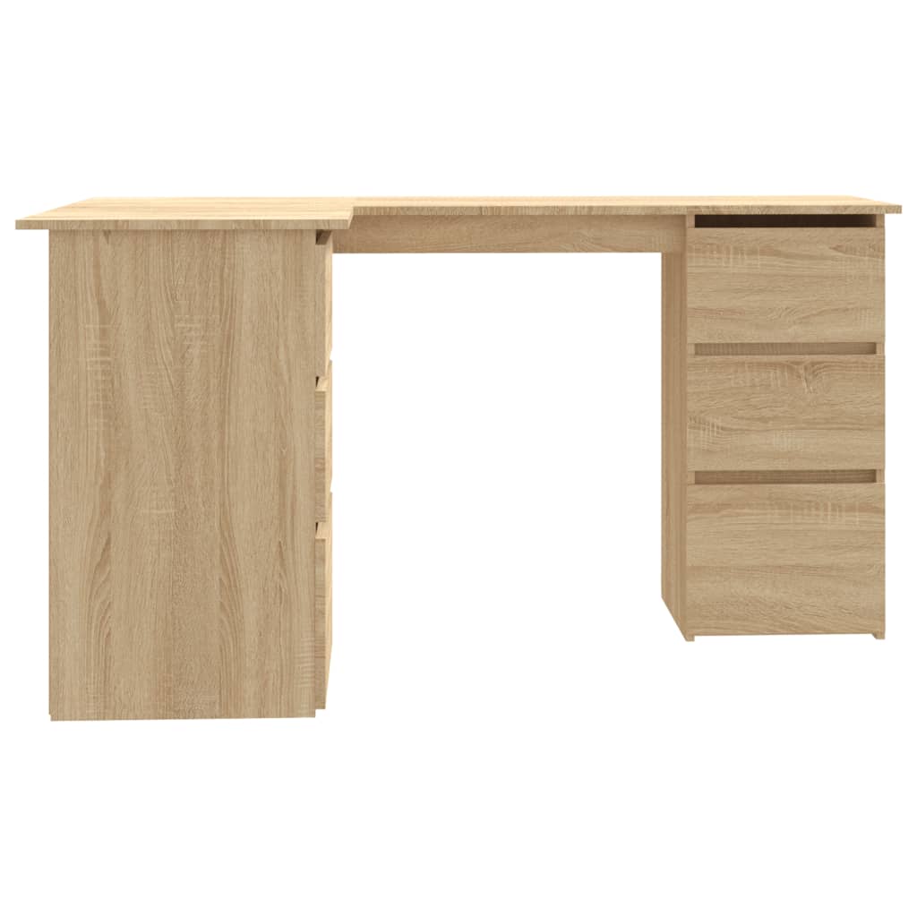 vidaXL Bureau d'angle Chêne sonoma 145x100x76 cm Aggloméré