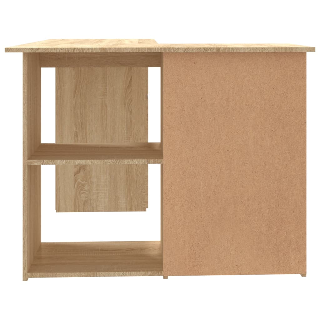 vidaXL Bureau d'angle Chêne sonoma 145x100x76 cm Aggloméré