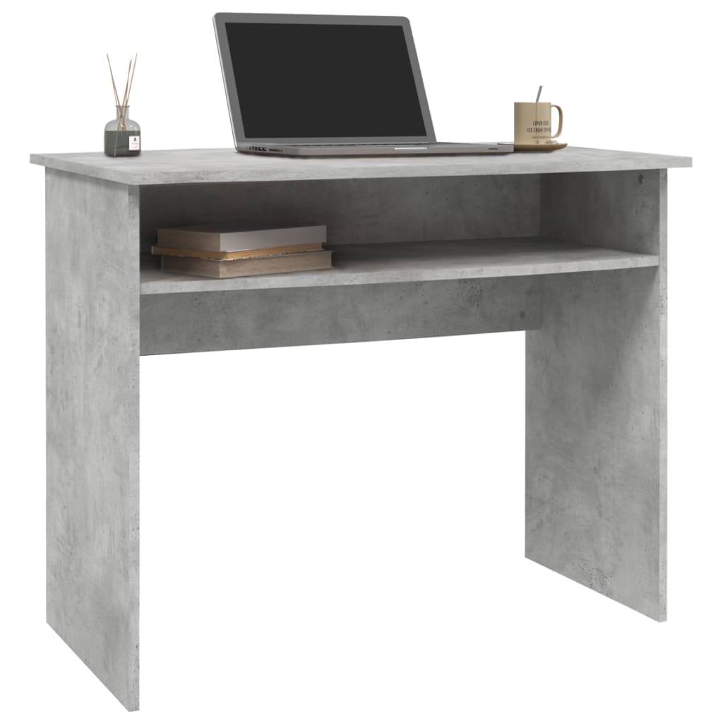 vidaXL Bureau Gris béton 90x50x74 cm Aggloméré