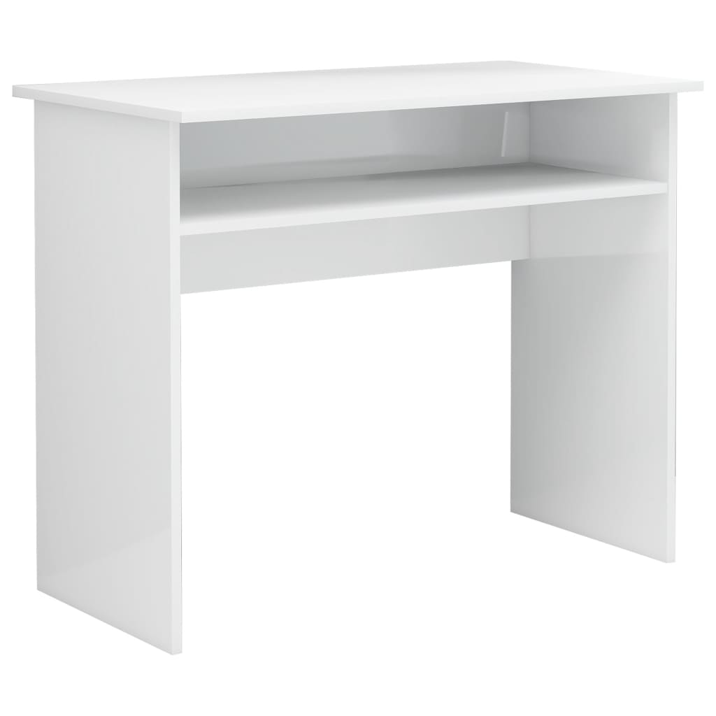 vidaXL Bureau Blanc brillant 90x50x74 cm Aggloméré