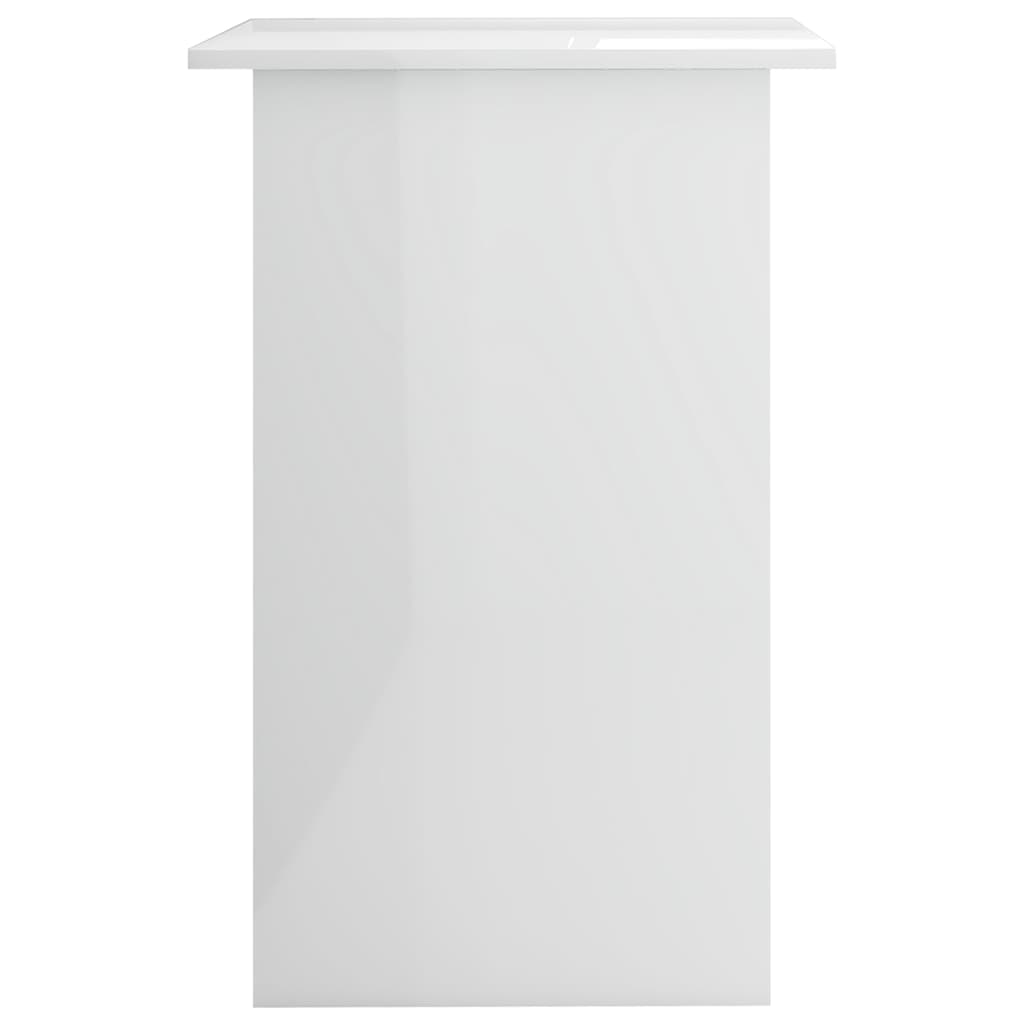 vidaXL Bureau Blanc brillant 90x50x74 cm Aggloméré