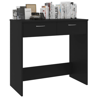 vidaXL Bureau Noir 80x40x75 cm Aggloméré