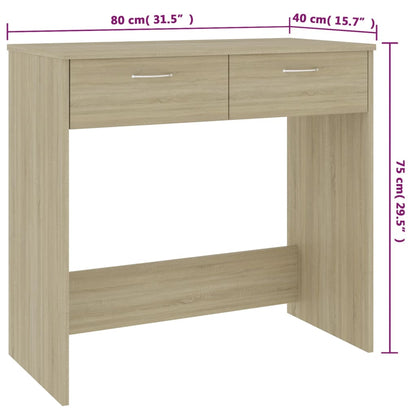 vidaXL Bureau Chêne Sonoma 80x40x75 cm Aggloméré