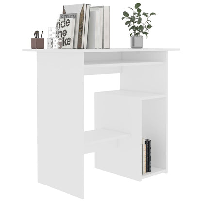 vidaXL Bureau Blanc 80 x 45 x 74 cm Aggloméré