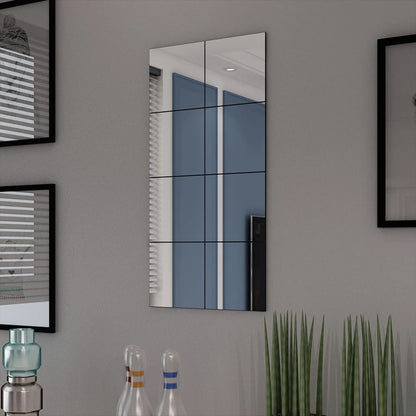 vidaXL Carreaux de miroir sans cadre 16 pcs 20,5 cm