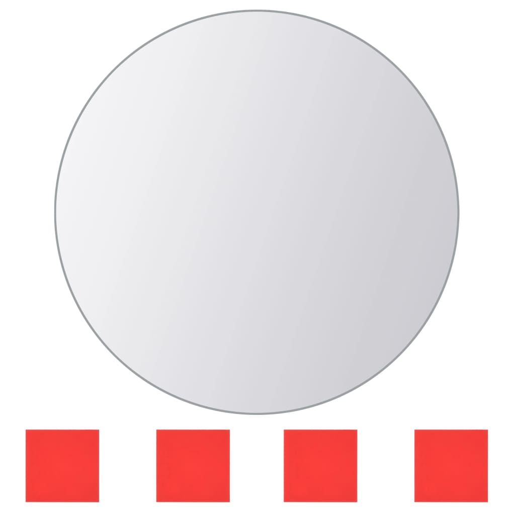 vidaXL Carreaux de miroir 16 pcs Rond Verre