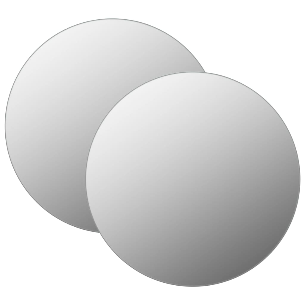 vidaXL Miroirs muraux 2 pcs 60 cm Rond Verre